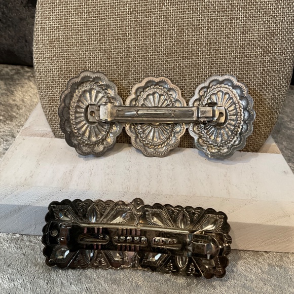 Vintage Goody Set of 2 Southwestern Style Hair Clips - Picture 2 of 2